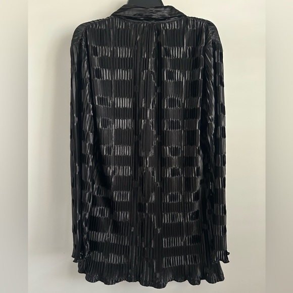 PRINCESS POLLY Black Textured Shirt Dress Avant Garde Fairy Goth Whimsigoth Sz 8 - Picture 12 of 14